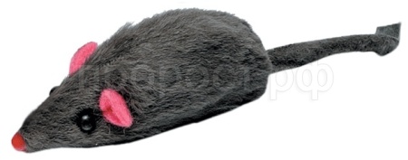 Игрушка для кошек Мышь серая с коротким мехом 5см