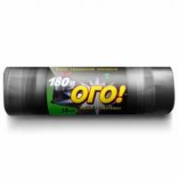 Мешки д/мусора 180л (15шт) ПНД ОГО прочные 40мкм 90*115см /16шт/