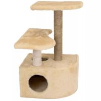 Когтеточка Домик ЧИП круглый с полкой, столбик джут 48*51*h71см бежевый/8347/Дарэлл Когтеточка Домик ЧИП круглый с полкой, столбик джут 48*51*h71см бежевый/8347/Дарэлл