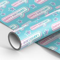 Упаковочная бумага 70*100см "Happy birthday" 70г/м2 глянц. ассорти 4 дизайна MESHU /372625/Рельеф Упаковочная бумага 70*100см "Happy birthday" 70г/м2 глянц. ассорти 4 дизайна MESHU /372625/Рельеф