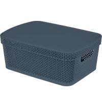 Корзина д/хранения Ajur 11л c крышкой прямоуг. космический серый KL4115 /14шт/ПР Корзина д/хранения Ajur 11л c крышкой прямоуг. космический серый KL4115 /14шт/ПР