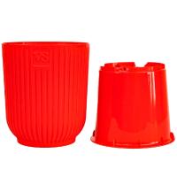 Кашпо Эйва VipSet 1,6л коралловый с дренаж вставкой фитильн.полив /10шт/ЭД
