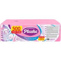 Салфетки бумажные 1 слой "Plushe Maxi Professional" сплошное розовый 500 листов/4шт/83007-3 Салфетки бумажные 1 слой "Plushe Maxi Professional" сплошное розовый 500 листов/4шт/83007-3
