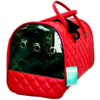 Сумка-переноска д/животн.с вентиляц. отверстием 28x47x30см иск.кожа красная/Сп032к/Евро