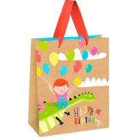 Пакет подарочный 18*23*10см "Happy Birthday. Dragon" крафт MESHU/MS_51747/Рельеф Пакет подарочный 18*23*10см "Happy Birthday. Dragon" крафт MESHU/MS_51747/Рельеф