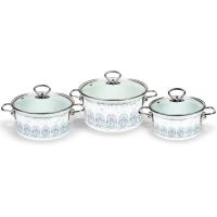 Набор кастрюль Олимп-1-Элит белый /Керчь