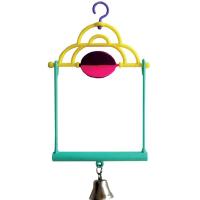 Игрушка д/птиц Качели с колокольчиком и вертушкой 11*15см АВ102/Вестерн