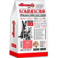 Собаки ZooRing Формула 365 Комплексный обед мясное ассорти и рис д/взр.ср.и кр. пород 15кг/520714 ЧЗ