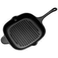 Сковорода-гриль чугунная PADELLA 28*28см квадратная с чугун. ручкой/4шт/985057/Mallony