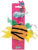 Игрушка к Дразнилка полосатая на резинке Чудо в перьях/К7088/ЗР