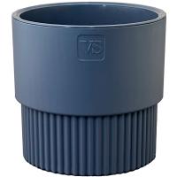 Кашпо Бостон VipSet 1,6л антрацит с дренаж вставкой /10шт/ЭД