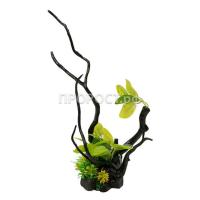 Грот Decor218 Коряга с растением 30*24*34см/Салекс