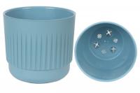 Кашпо Бета 1,4л ментол с вставкой 13*12,5см Б13-33 /15шт/ЛГ