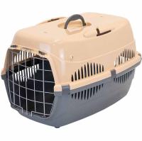 Переноска Спутник №3 ZooM с металлической дверцей сер-песоч. до 15кг 58*41*33см/4292/Дарэлл