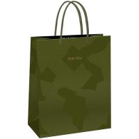 Пакет подарочный 11*14*6,5см "Green pattern" выб. лак, матовая ламинация MESHU/Рельеф Пакет подарочный 11*14*6,5см "Green pattern" выб. лак, матовая ламинация MESHU/Рельеф