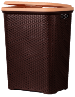 Корзина для белья 55л Плетенка прямоуголная с крышкой шоколадный 16019 Корзина для белья 55л Плетенка прямоуголная с крышкой шоколадный 16019