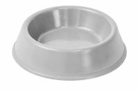 Миска одинарная пластик для котят 100мл светло-серая