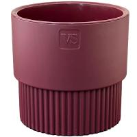 Кашпо Бостон VipSet 1,6л бордовый с дренаж вставкой /10шт/ЭД