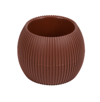Кашпо Агава 1л круглое коричневый с прик.под. А274 /20шт/Арз