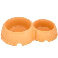 Миска двойная пластик для кошек и собак 200*350мл