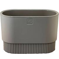 Кашпо Бостон VipSet 29*15*29,7см 7л овал шоколадный с дренаж вставкой /3шт/ЭД
