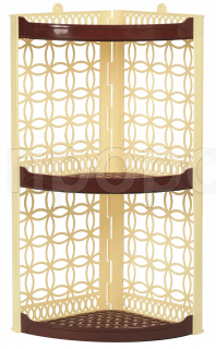 Полка для ванной угловая бежево коричневый 16000 Полка для ванной угловая бежево коричневый 16000