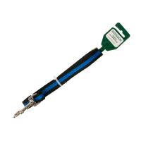 Поводок капрон 20мм*2м черный с синей полосой  DONBARON