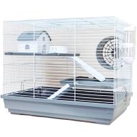 Клетка для грызунов N1 ДКг513 3-х этажная прямоугольная укомплектованная 47*30*37см