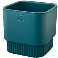 Кашпо Бостон VipSet 5,5л изумрудрудный кватрат с дренаж вставкой /6шт/ЭД