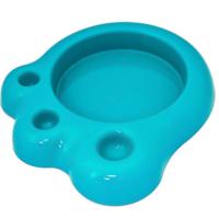 Миска одинарная д/кошек "Лапка" 250мл бирюзовая/2313/Дарэлл