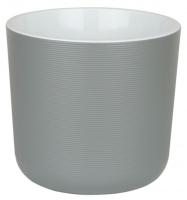 Кашпо Лион 9л серый муссон с вставкой 25*21см ЛИ25-70 