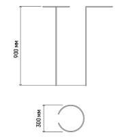 Опора металлическая для цветов D-30 H-90 