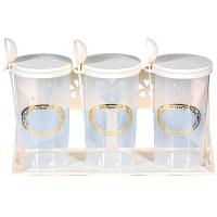 Набор банок Ориент 650гр*3шт прозрачный на подставке А003 /15шт/Арз