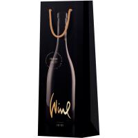 Пакет подарочный 12*36*8,5см "Black" матовое ламин. под бутылку MESHU/MS_52049/Рельеф Пакет подарочный 12*36*8,5см "Black" матовое ламин. под бутылку MESHU/MS_52049/Рельеф