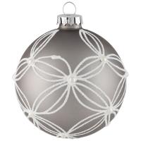 Шар Орхидея 8см серебряный 108552