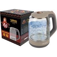 Чайник электр. 1,8л МАТРЕНА стекло МА-006 бежевый /12шт/005414
