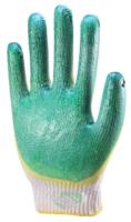 Перчатки х/б с двойным латексным покрытием зеленый