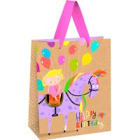 Пакет подарочный 18*23*10см "Happy Birthday. Unicorn" крафт MESHU/MS_51733/Рельеф Пакет подарочный 18*23*10см "Happy Birthday. Unicorn" крафт MESHU/MS_51733/Рельеф