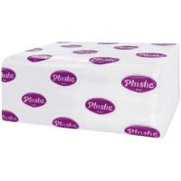 Полотенце бумажное 1 слой "Plushe Professional" V-сложн. 200лист. белый /20шт/76916