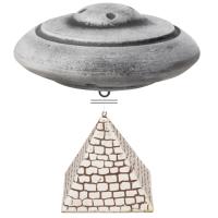 Грот НЛО с пирамидой 105*105*40мм/74024005/Триол