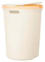 Корзина для белья 55л Плетенка круглая с крышкой слон.кость 16026 Корзина для белья 55л Плетенка круглая с крышкой слон.кость 16026