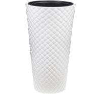 Кашпо РОТАНГ 9/42л белый со вставкой М3407