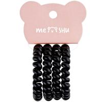 Резинки д/волос 4 шт пружинки черные/MESHU/Рельеф Резинки д/волос 4 шт пружинки черные/MESHU/Рельеф