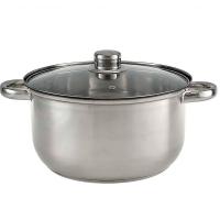 Кастрюля 5,8л нерж. со стеклянной крышкой BE-159/2 /8шт/ Webber