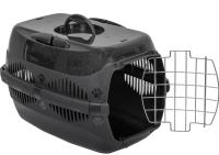 Переноска Спутник №2 ZooM с метал дверцей+наплечный ремень+мис до12кг 33*49*32см чер/чер/4094/Дарэлл