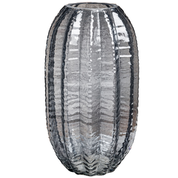 Ваза д/цветов Плиссе большая графит стекл. /1902-Н5 /1шт/ДК