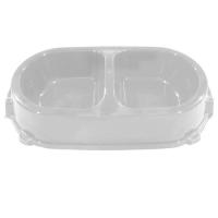 Миска двойная пластик д/кошек 0,45л нескользящая мраморная/FG17918/Гризли