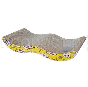 Когтеточка гофрокартон М-образная низкая с мятой 43*22*7,5см УЮТ  Когтеточка гофрокартон М-образная низкая с мятой 43*22*7,5см УЮТ