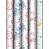 Упаковочная бумага 70*100см "Tenderness" 80г/м2 ассорти 5 дизайнов MESHU /372615/Рельеф Упаковочная бумага 70*100см "Tenderness" 80г/м2 ассорти 5 дизайнов MESHU /372615/Рельеф