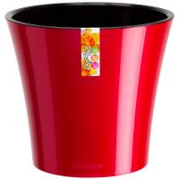 Кашпо Арте 1,2л красный с черной вставкой